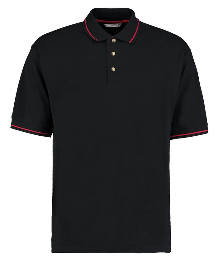 Kustom Kit St Mellion Polo (classic Fit) - Black/Bright Red