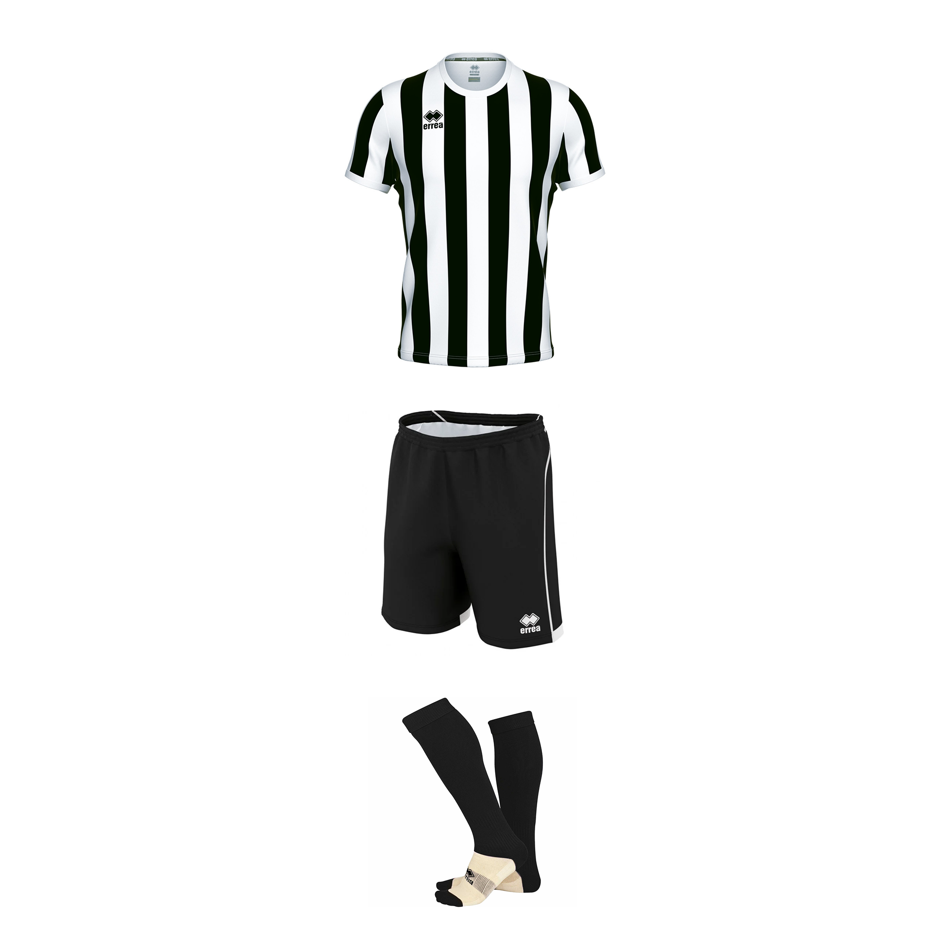 Errea Strip Shirt + Transfer 3.0 Shorts + Poly Socks