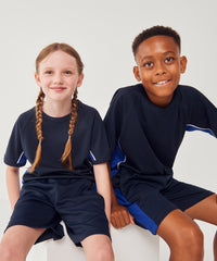 Finden & Hales Kids Performance Panel T-shirt - Black/Red/White