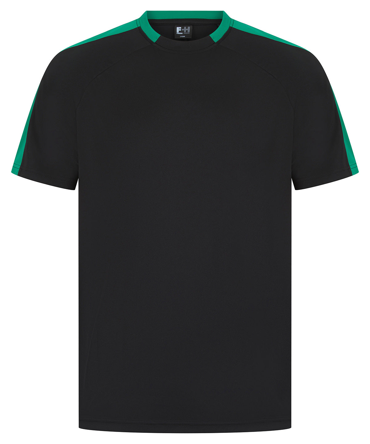 Finden & Hales Unisex Team T-shirt - Black/Emerald