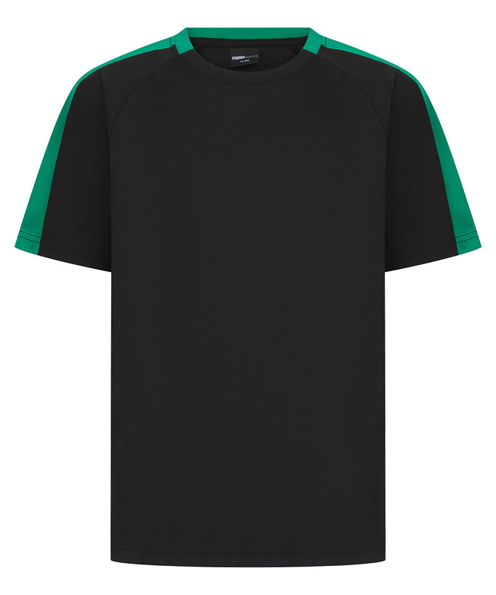 Finden & Hales Kids Team T-shirt - Black/Emerald