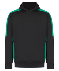 Finden & Hales Adults’ Team Hoodie - Black/Emerald