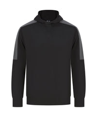 Finden & Hales Adults’ Team Hoodie - Black/Gunmetal Grey