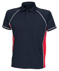 Finden & Hales Piped Performance Polo - Navy/Red/White