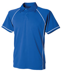 Finden & Hales Piped Performance Polo - Royal/White*