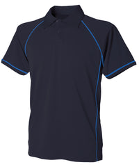 Finden & Hales Kids Piped Performance Polo - Navy/Royal/Royal†