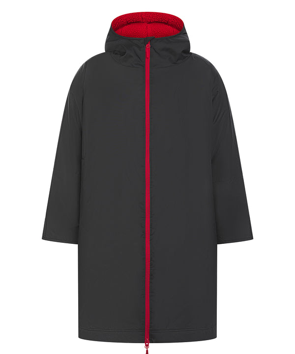 Finden & Hales All-weather Robe - Black/Red