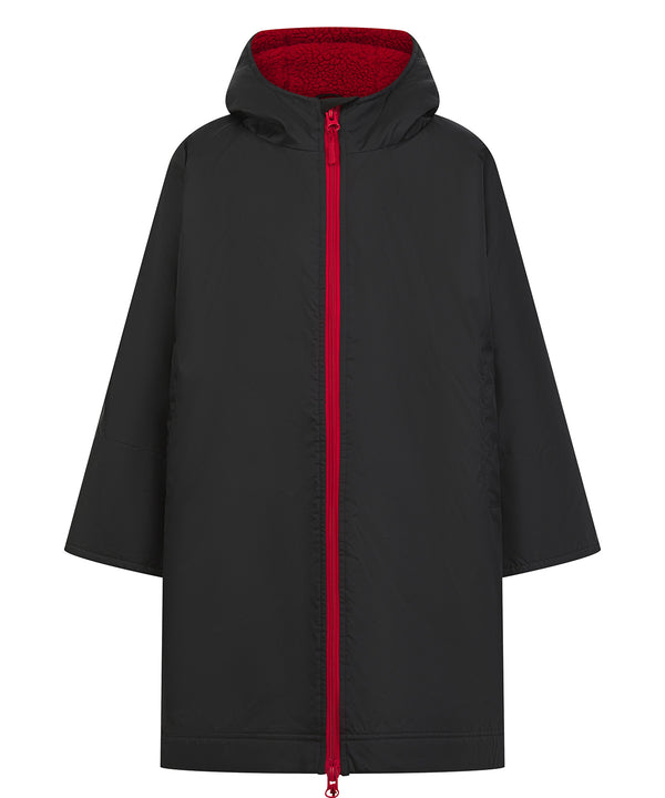 Finden & Hales Kids All-weather Robe - Black/Red*