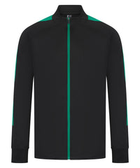 Finden & Hales Knitted Tracksuit Top - Black/Emerald*