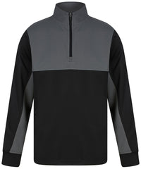 Finden & Hales ¼-Tracksuit Top - Black/Gunmetal Grey