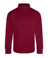 Finden & Hales ¼-Tracksuit Top - Burgundy