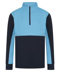 Finden & Hales ¼-Tracksuit Top - Navy/Sky
