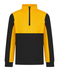 Finden & Hales Kids ¼-tracksuit Top - Black/Gold