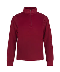 Finden & Hales Kids ¼-tracksuit Top - Burgundy