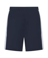 Finden & Hales Knitted Shorts with Zip Pockets - Navy/White