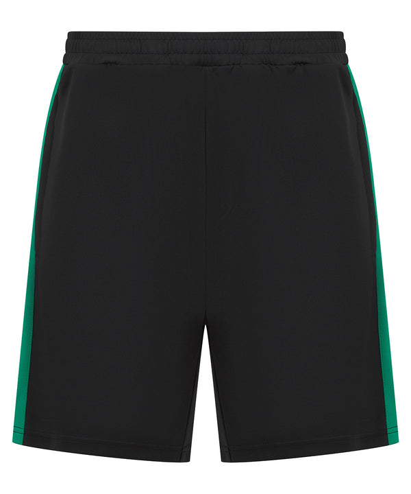 Finden & Hales Kids Knitted Shorts with Zip Pockets - Black/Emerald