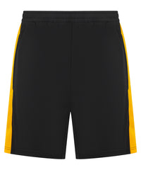 Finden & Hales Kids Knitted Shorts with Zip Pockets - Black/Gold