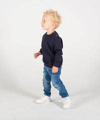 Larkwood Crew Neck Sweatshirt with Shoulder Poppers - Black