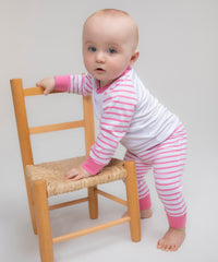 Larkwood Striped Pyjamas - Navy Stripe/White