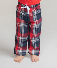 Larkwood Tartan Lounge Trousers - Green/Navy Check