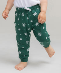 Larkwood Lounge Pants - Bottle/White Snowflakes
