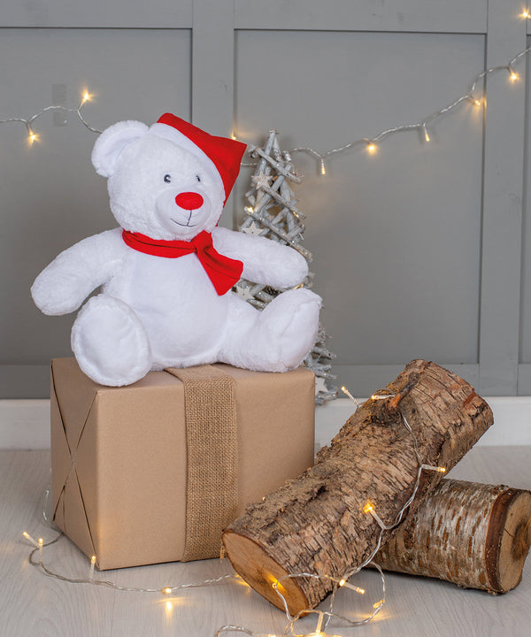 Mumbles Zippie Christmas Bear - White