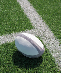 Mumbles Zippie Rugby Ball - White/Grey