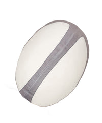 Mumbles Zippie Rugby Ball - White/Grey