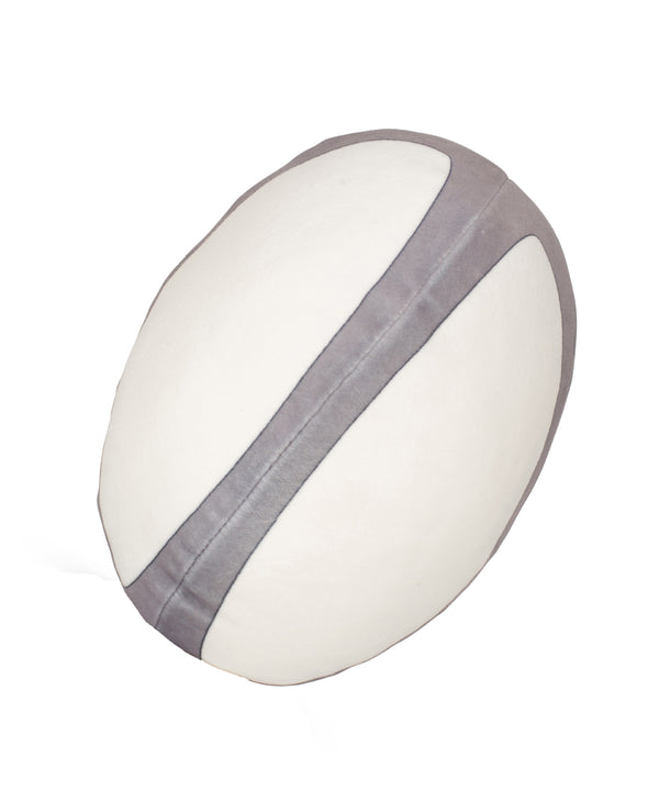 Mumbles Zippie Rugby Ball - White/Grey