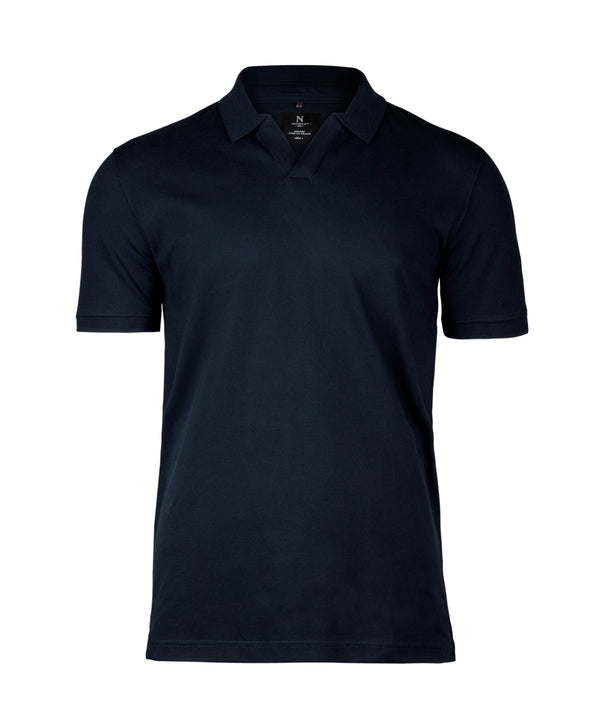 Nimbus Harvard V-neck – Stretch Deluxe Polo - Dark Navy