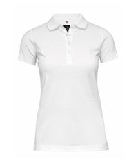Nimbus Women’s Harvard Classic – Stretch Deluxe Polo - White