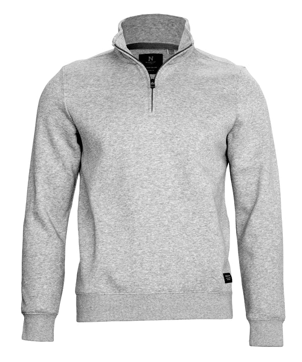 Nimbus Glendale Unisex 1/4-zip Sweatshirt - Grey Melange