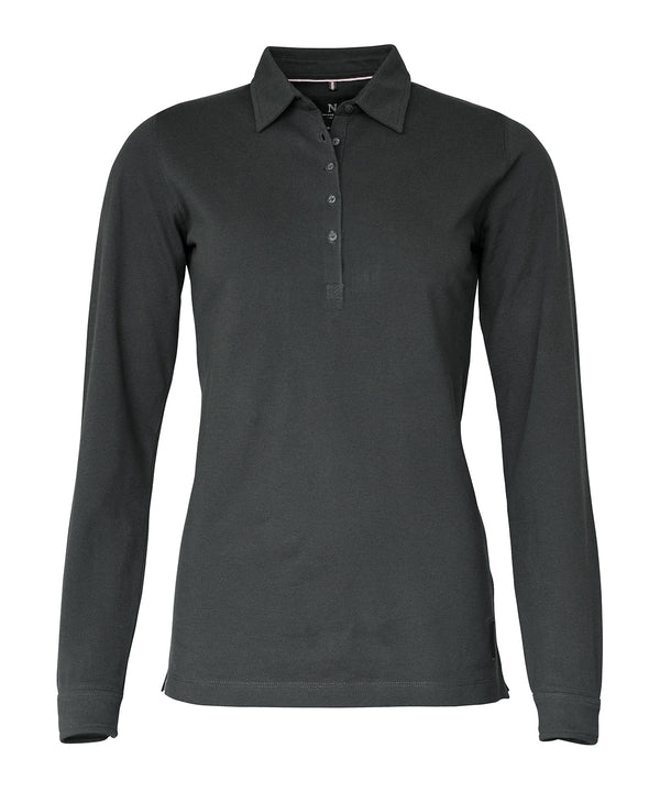 Nimbus Women’s Carlington – Deluxe Long Sleeve Polo - Charcoal