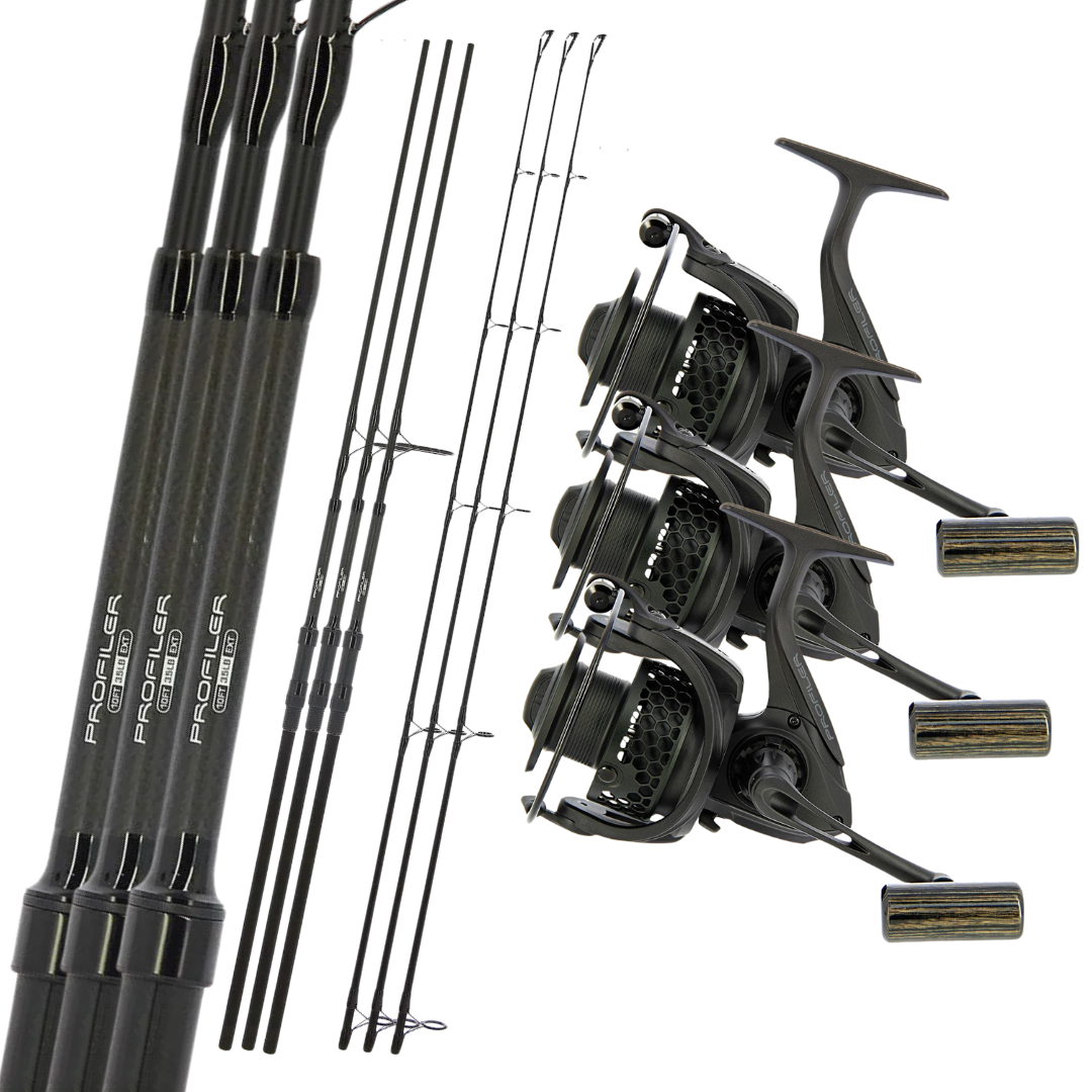 NGT 10ft Profiler Rods x3 & Profiler 60 Reels x3