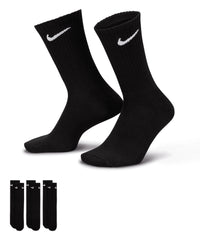 Nike Everyday Crew Socks (3 Pairs) - Black/White