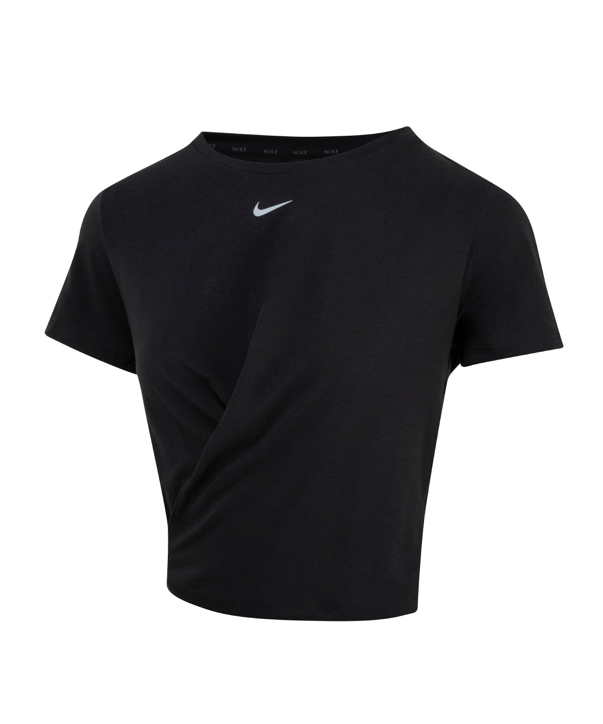 Women’s Nike One Luxe Dri-FIT Short Sleeve Standard Twist Top - Black/Reflective Silver