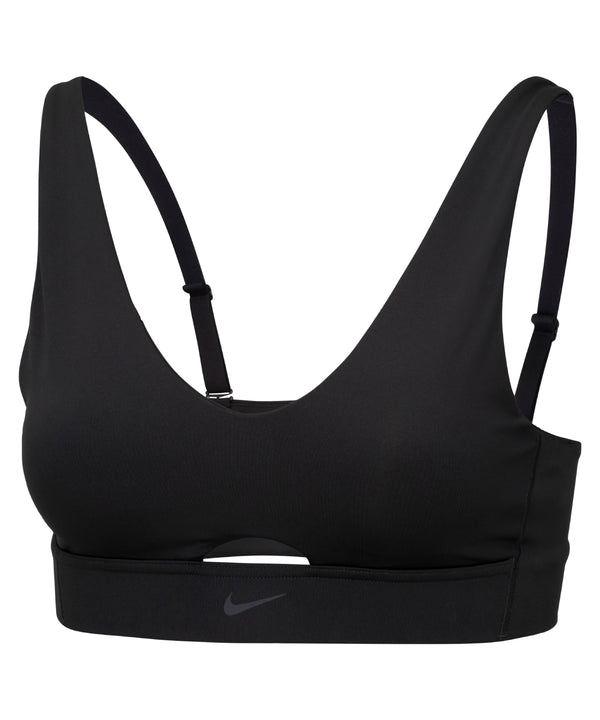 Women’s Nike Dri-FIT Indy Plunge Cutout Bra - Black/Dark Smoke Grey