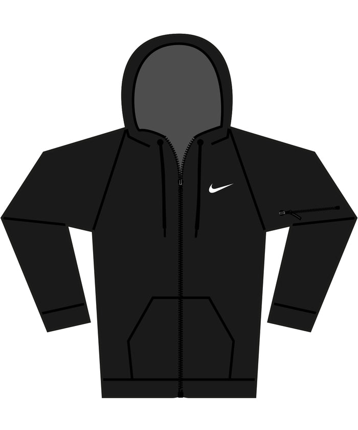Nike Men’s Full-zip Fitness Hoodie - Black/ Black/ White