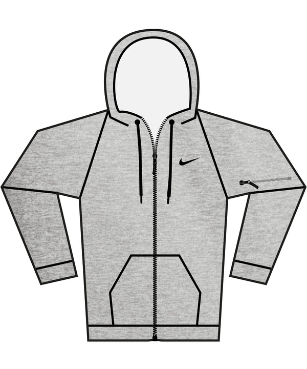 Nike Men’s Full-zip Fitness Hoodie - Dark Grey Heather/ Particle Grey/ Black