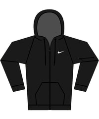 Nike Men’s Full-zip Fitness Hoodie - Black/ Black/ White