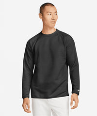 Nike Dri-FIT Tour Crew Quilted Top - Black/Black/White
