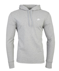 Nike Club Knit Hoodie - Dark Grey Heather/Light Smoke Grey/White