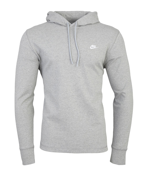 Nike Club Knit Hoodie - Dark Grey Heather/Light Smoke Grey/White