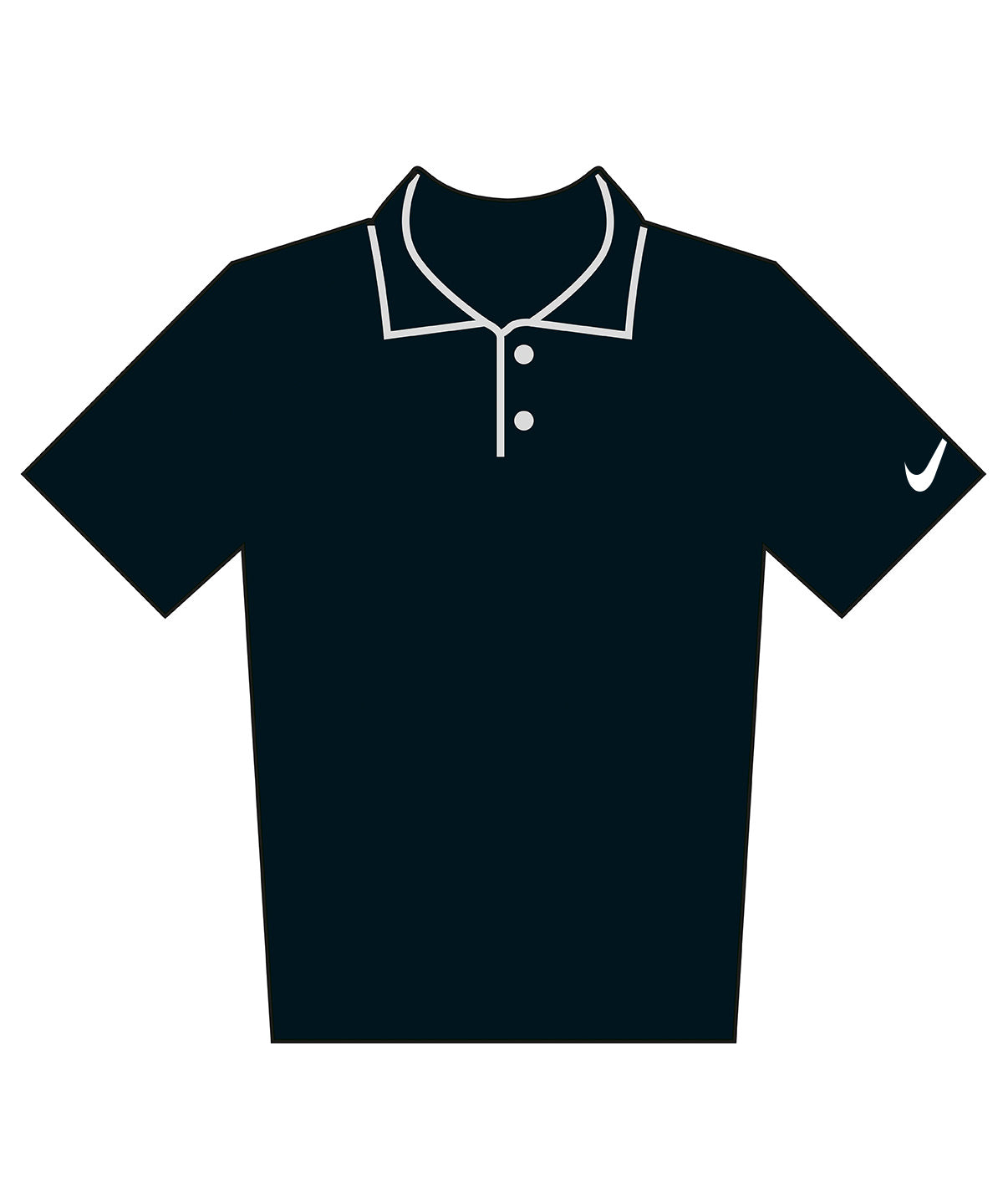 Nike Velocity Solid Polo - Black/White