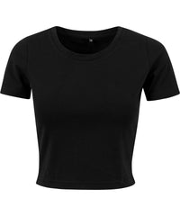 Newmorningstudios Women’s Cropped Tee - Black
