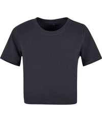 Newmorningstudios Women’s Cropped Tee - Navy