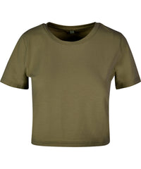 Newmorningstudios Women’s Cropped Tee - Olive