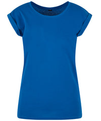 Newmorningstudios Women’s Regular Extended Shoulder Tee - Cobalt Blue