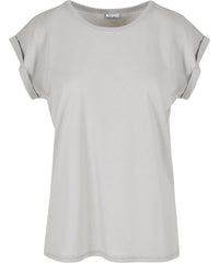 Newmorningstudios Women’s Regular Extended Shoulder Tee - Light Asphalt