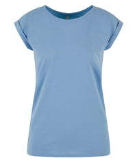 Newmorningstudios Women’s Regular Extended Shoulder Tee - Powder Blue